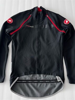 Castelli Rosso Corsa Convertible Jacket Men’s L Black Red Cycling